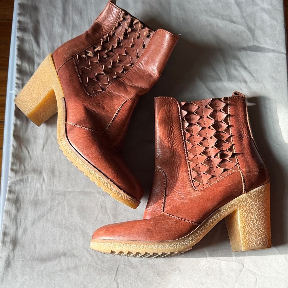 Brown Leather Ankle Boots